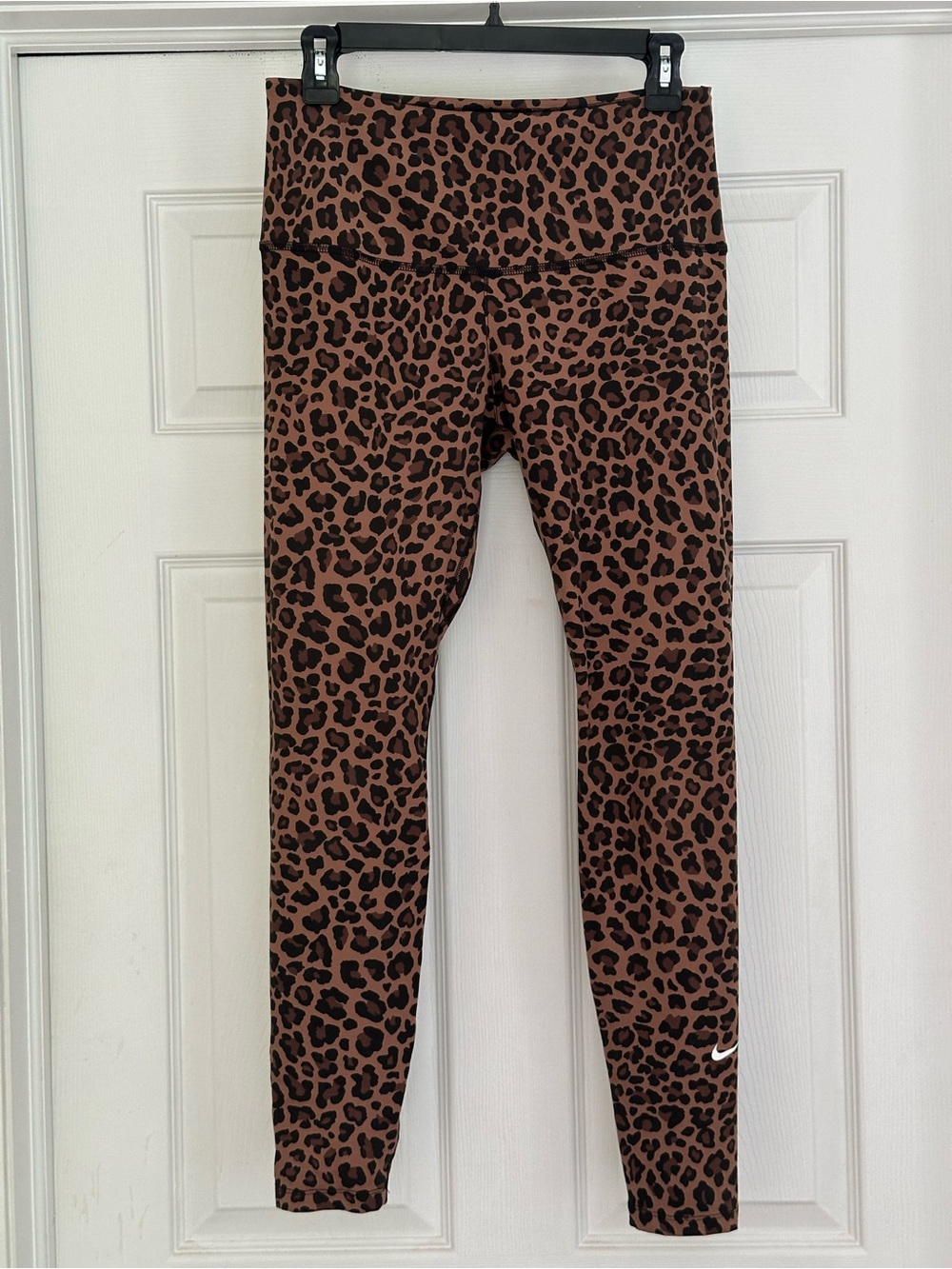 Nike Brown Leopard Print High-Waist Dri-Fit Leggings